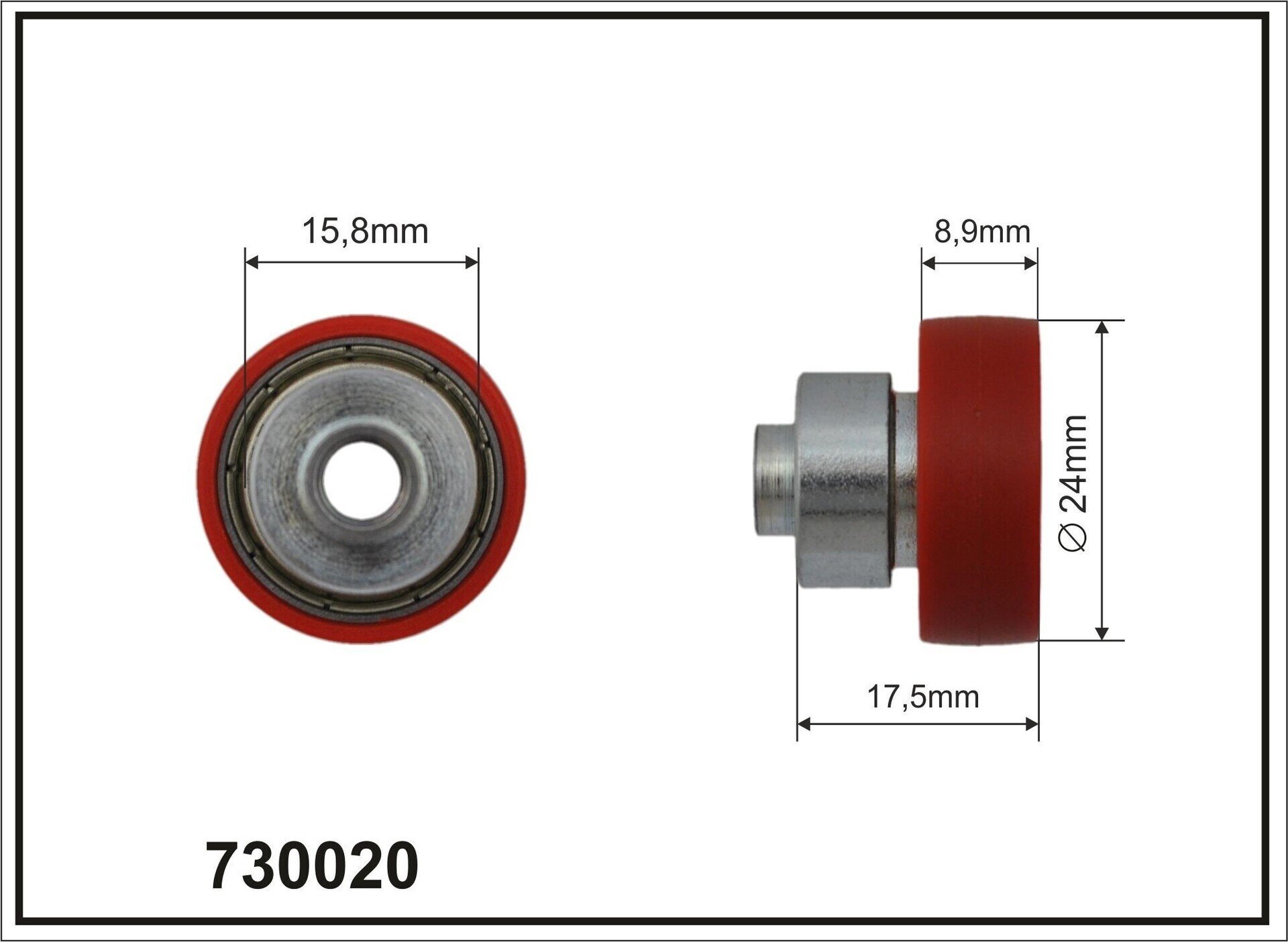 Rolka dachu „VERSUS” FI 24 L 17,5