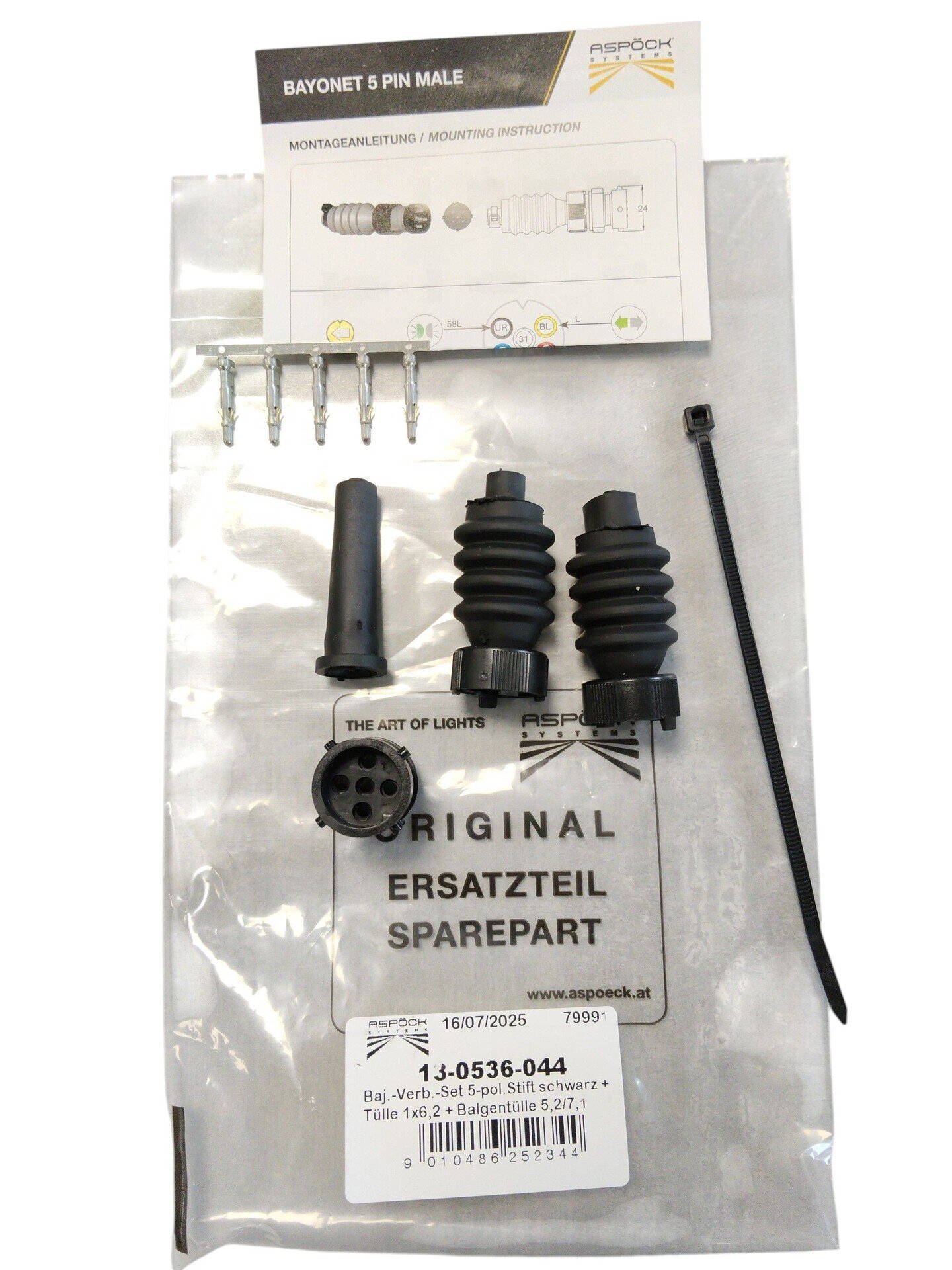 ASPOCK byonet 5-PIN “male” pins socket