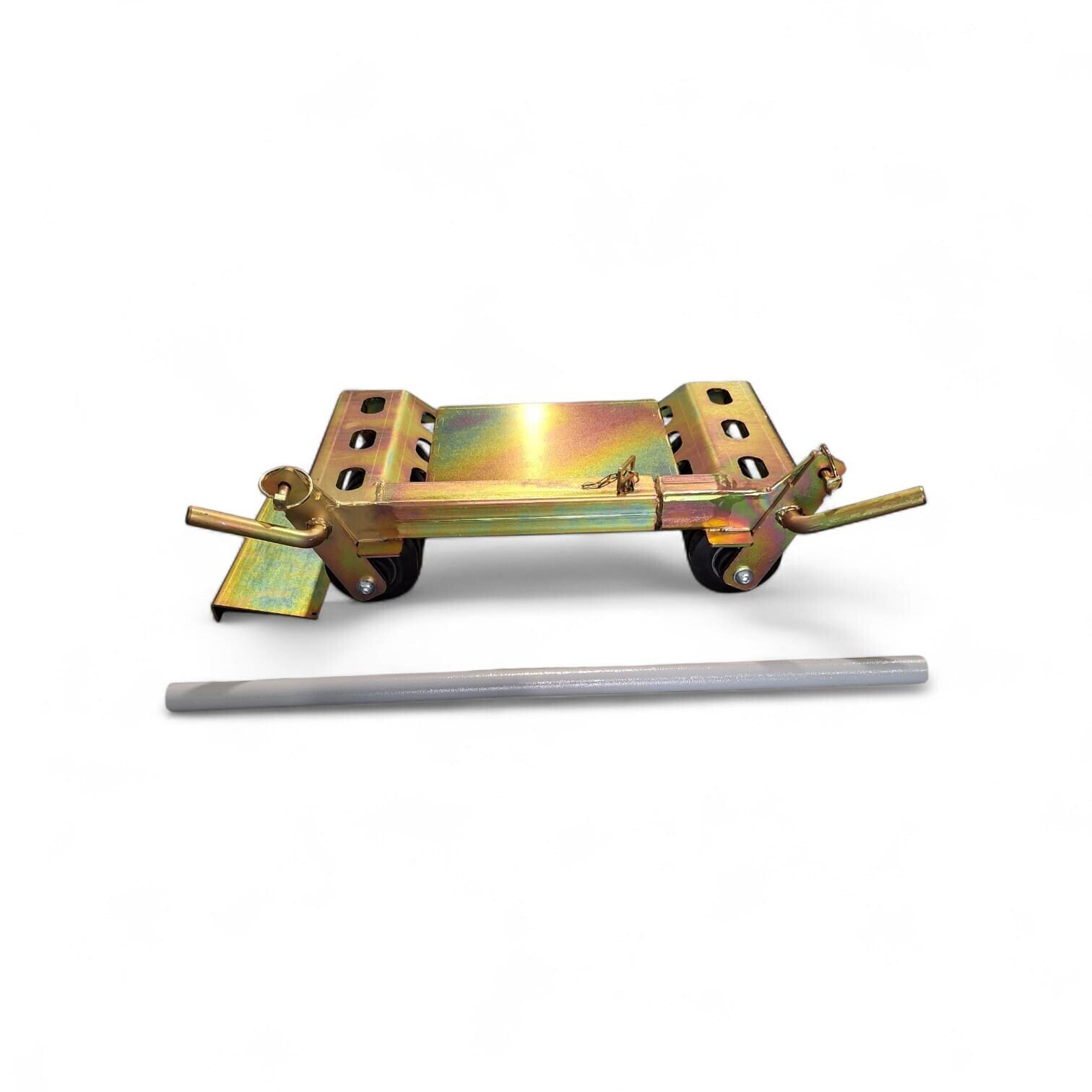 Foldable, liftable service cart for a flat tire