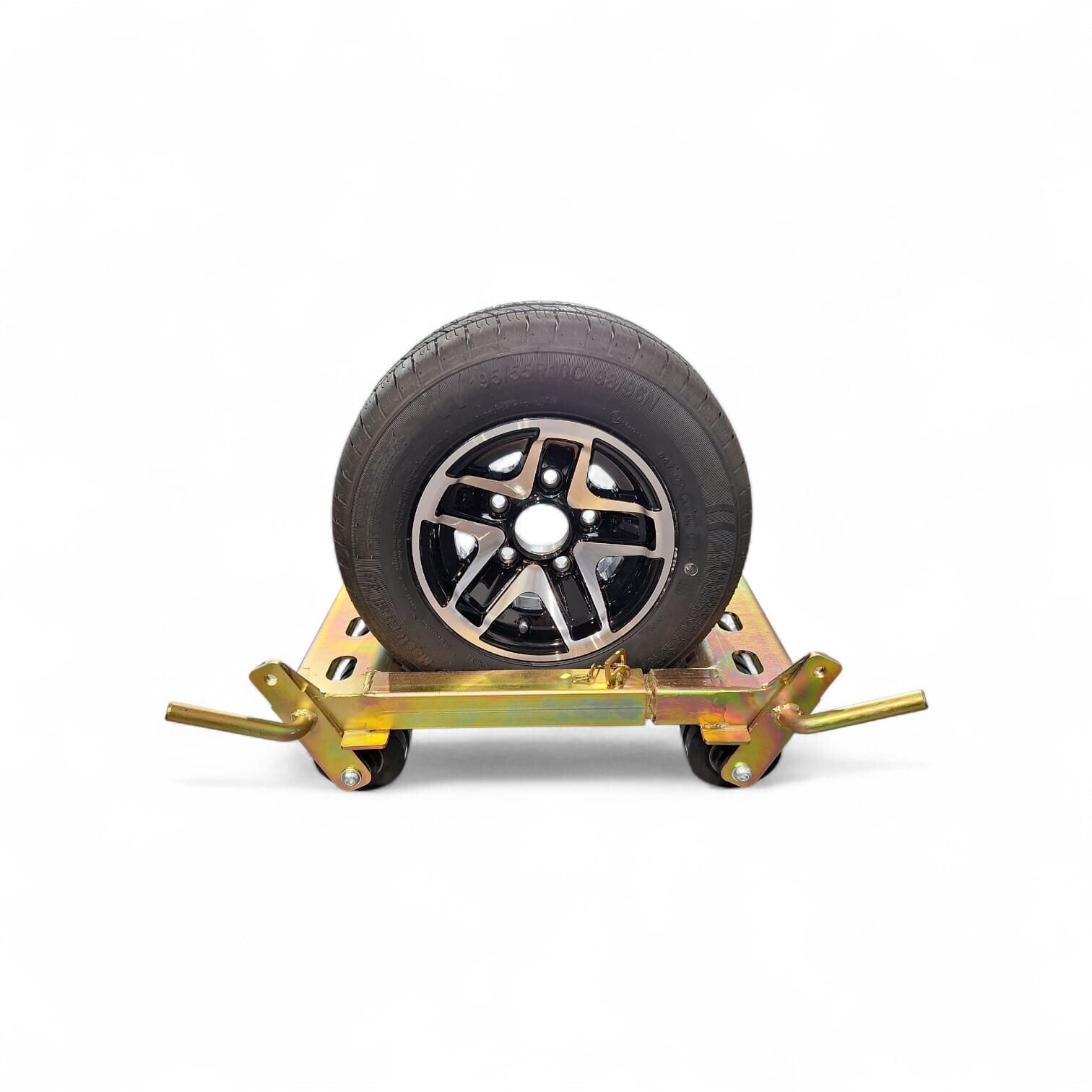 Foldable, liftable service cart for a flat tire