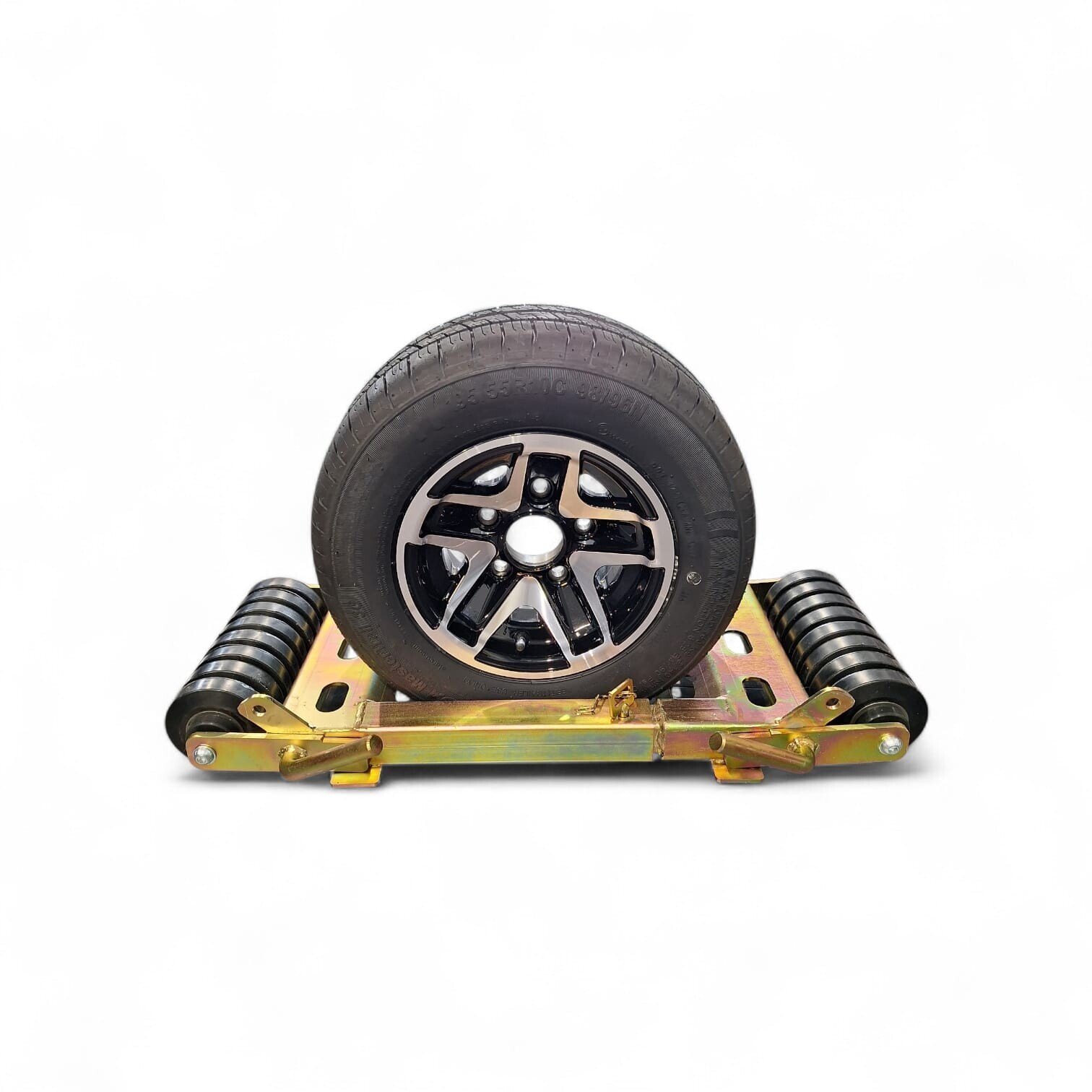 Foldable, liftable service cart for a flat tire
