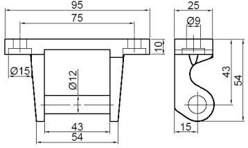 Tipper side hinge 95