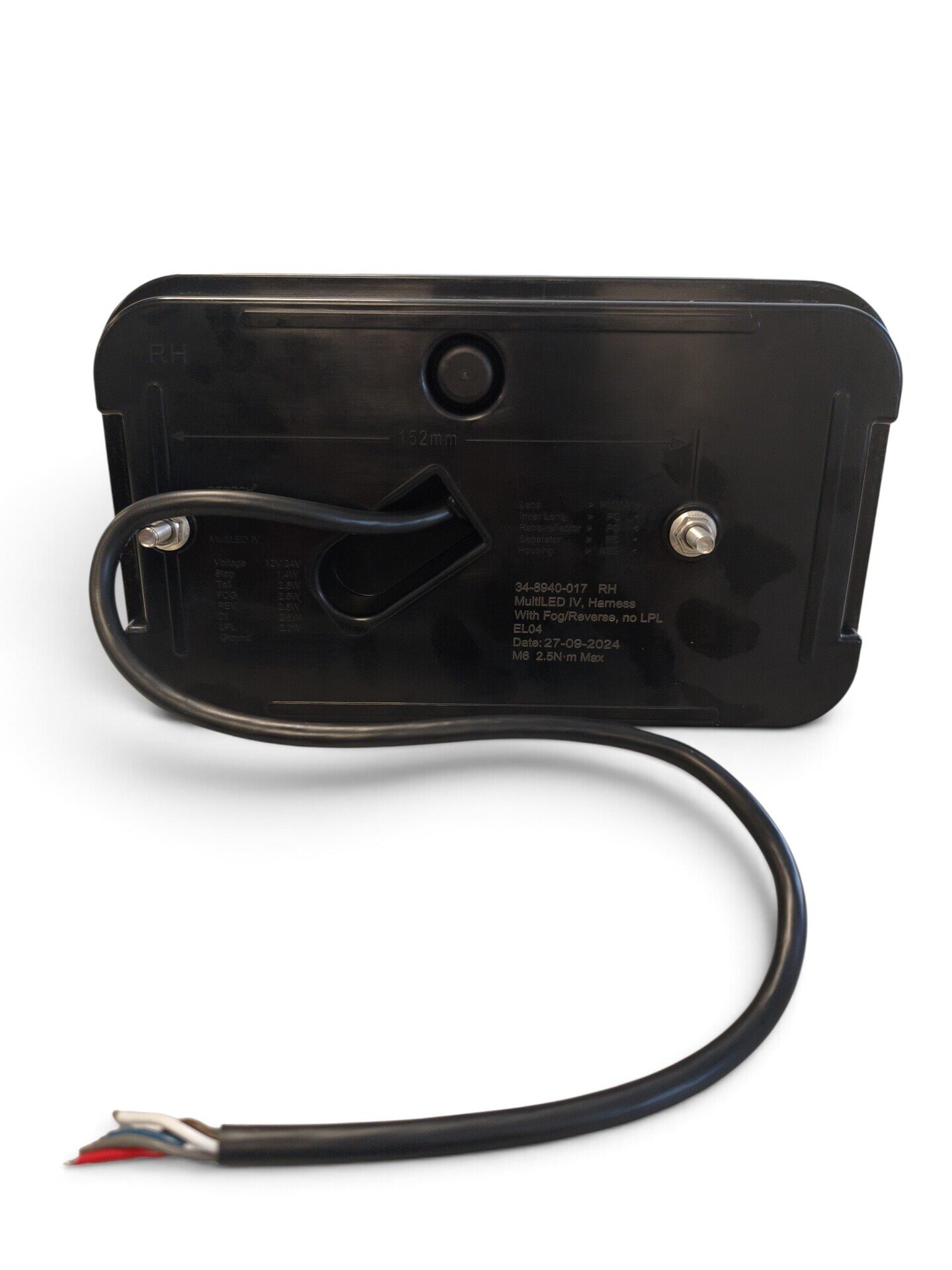 ASPOCK MultiLED IV Right Rear Light (Reverse + Fog) without License Plate Light, 0.5 m Cable, 12/24 V